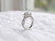 Inside view of EFFY 14K white gold diamond engagement ring showing the band