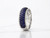 Three-quarter view of EFFY 14K white gold sapphire and diamond pavé band ring
