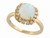 14K yellow gold EFFY Ethiopian opal and diamond ring, front view