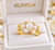 EFFY 14K yellow gold multi-pearl and diamond ring displayed in an elegant white jewelry box