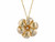 14K yellow gold EFFY diamond pendant necklace on a pure white background, front view