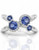 tanzanite silver ring women blue violet gemstone ring