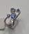925 sterling silver gemstone ring, rhodium finished silver ring