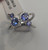 925Chic Sterling Silver Genuine Natural Tanzanite Ring Size 6 with Rhodium