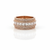 Atelier Gems 925 sterling silver rose gold tone CZ band ring rhodium finish elegant jewelry