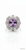 Close up of large natural amethyst center stone with white topaz accents Atelier Gems