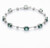 925Chic sterling silver natural chrome diopside bracelet 7 inch rhodium finish gemstone jewelry