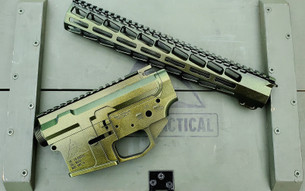 PMT-15 Billet AR15 Receiver Set & Handguard - XSLICK OD/GREEN