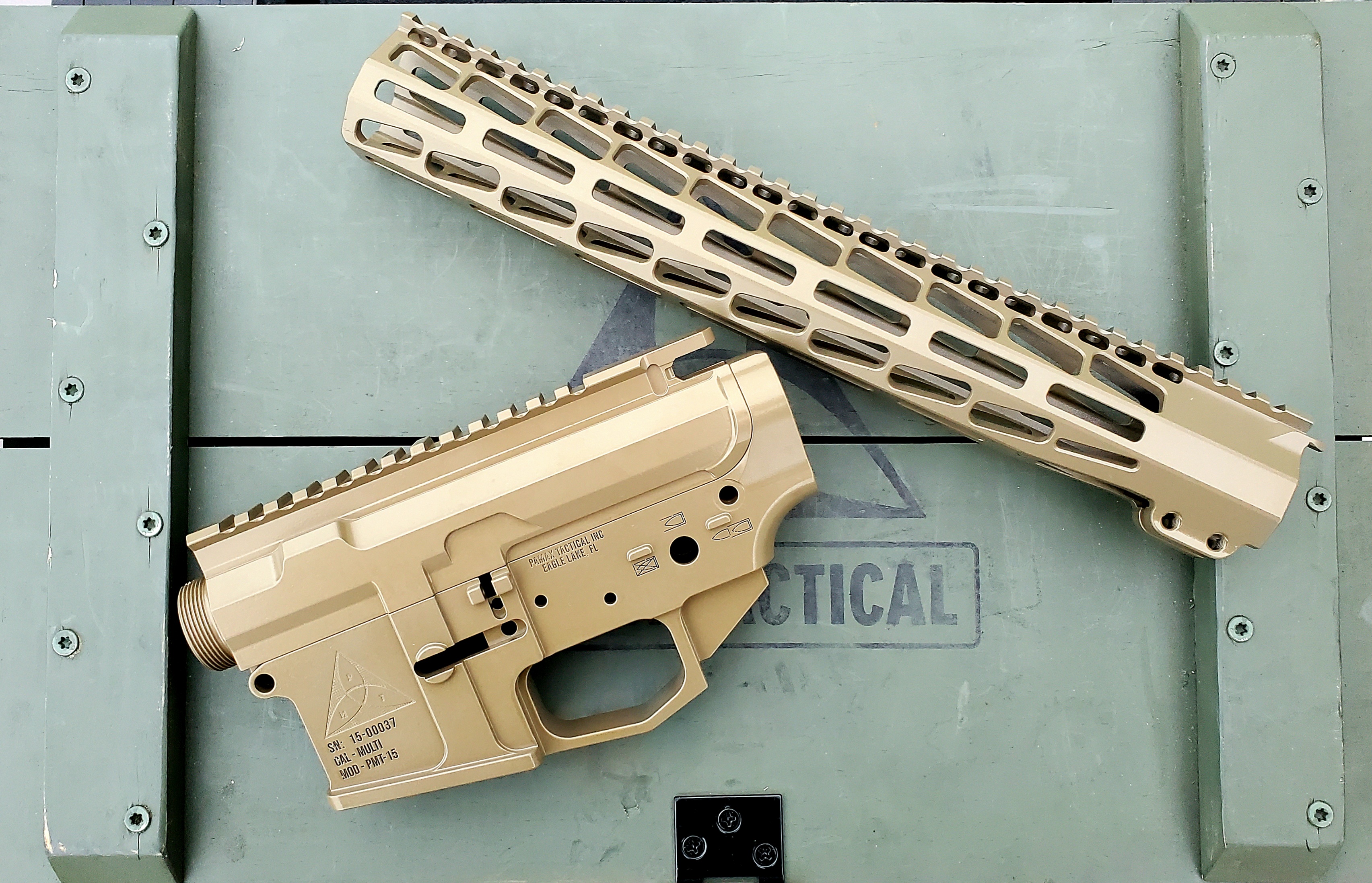 PMT-15 Billet AR15 Receiver Set & Handguard - XSLICK FDE
