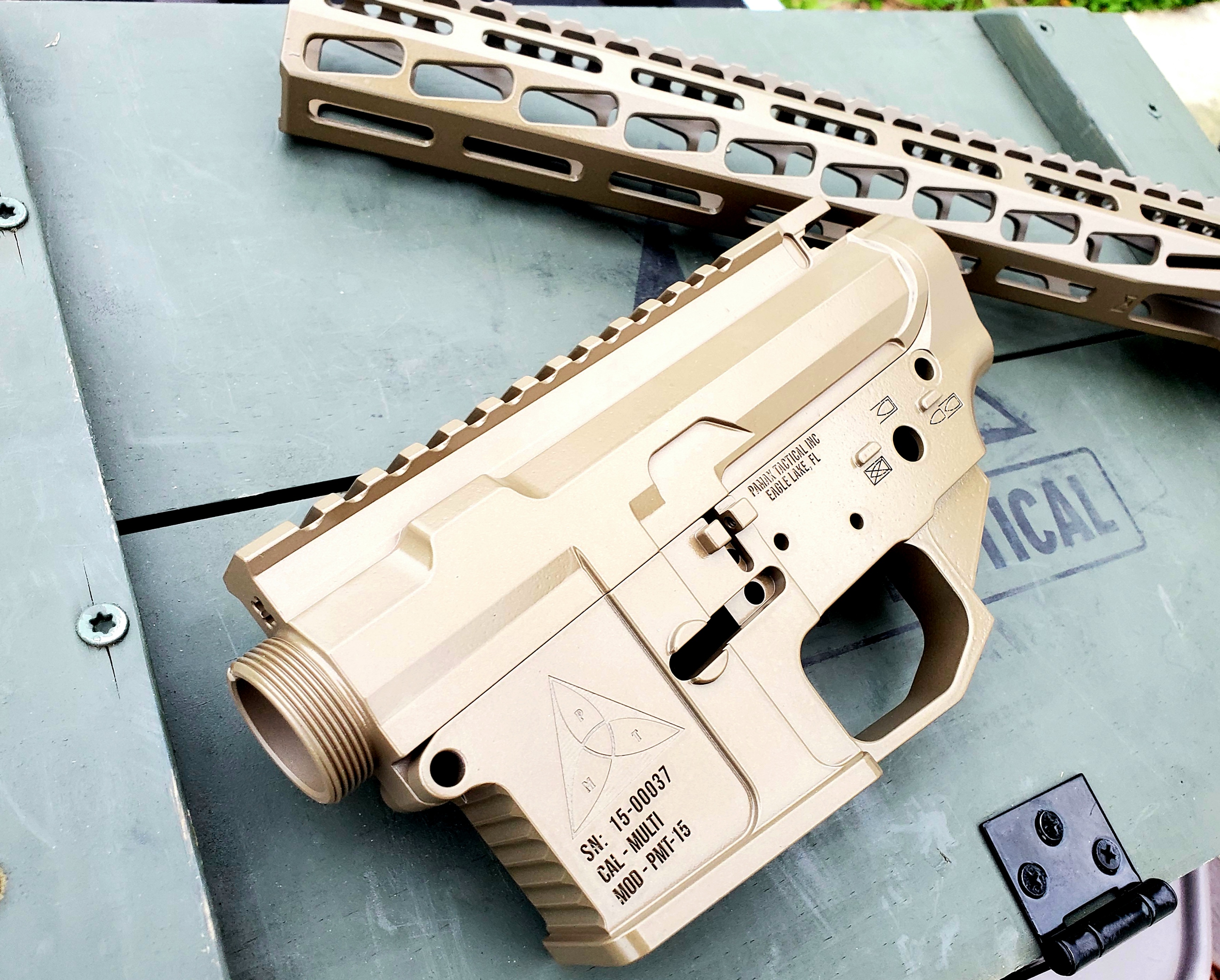 PMT-15 Billet AR15 Receiver Set & Handguard - XSLICK FDE
