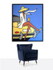 KICKING BACK ON A YELLOW PORSCHE