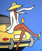KICKING BACK ON A YELLOW PORSCHE