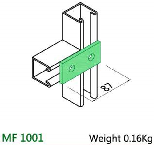 M10 2 Hole Flat Plate Bracket HDG  (Pack 20)