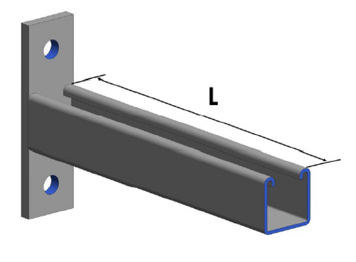 HDG Unbraced Cantilever Bracket (Kit) 450mm