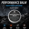 Performance Balm benefit  – targeted muscle and joint support with instant cooling, deep warming, and precise relief built for athletes