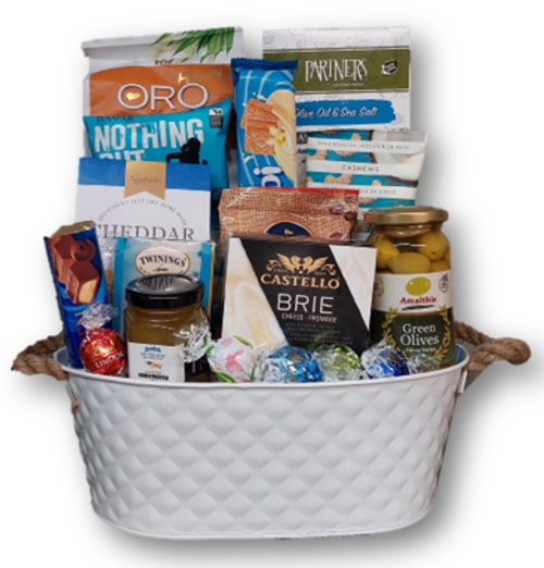 Gourmet foods such as imported cheese, crackers, olives, pepper jelly, tea, coffee, cookies, chocolates, truffles and much more. Gourmet foods such as imported cheese, crackers, olives, pepper jelly, tea, coffee, cookies, chocolates, truffles and much more.