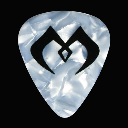 Medium gauge white pearloid guitar pick, imprinted with our logo. Comes in a 12-pack so you can always find one.