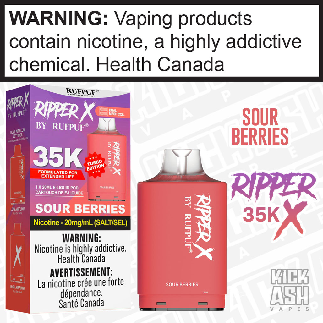 Sour Berries RIPPER X 50K POD - Kick Ash Vapes