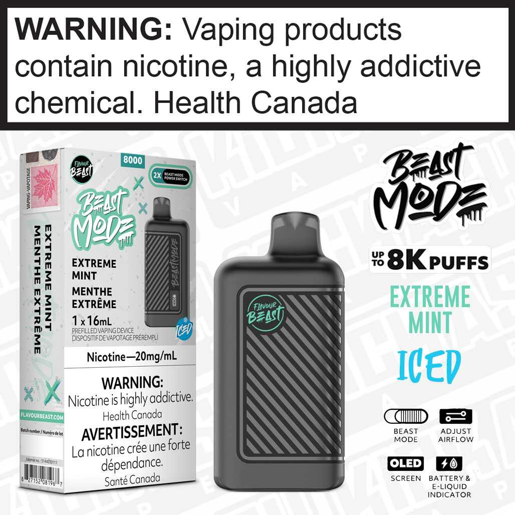 Extreme Mint Iced BEAST MODE Disposable by Flavour Beast