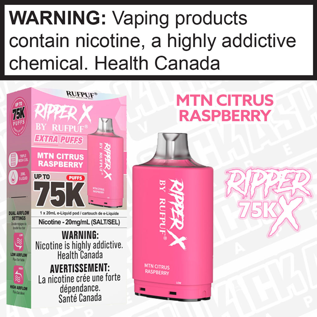 MTN Citrus Raspberry RIPPER X 75K 20mL POD - Kick Ash Vapes