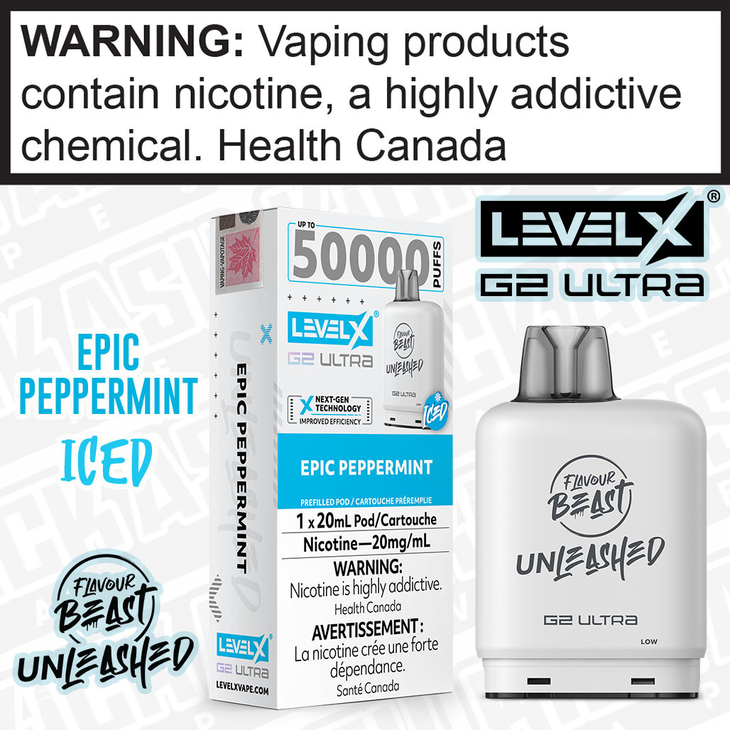 Epic Peppermint Iced Flavour Beast Unleashed LEVEL X G2 Ultra POD