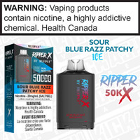 Sour Blue Razz Patchy Ice RIPPER X 50K POD Sour Blue Razz Patchy Ice RIPPER X 50K POD