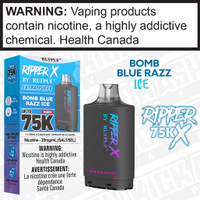 Bomb Blue Razz Ice RIPPER X 75K POD Bomb Blue Razz Ice RIPPER X 75K POD