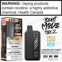 Vanilla Classic Iced BEAST MODE MAX 2 20mL Disposable by Flavour Beast