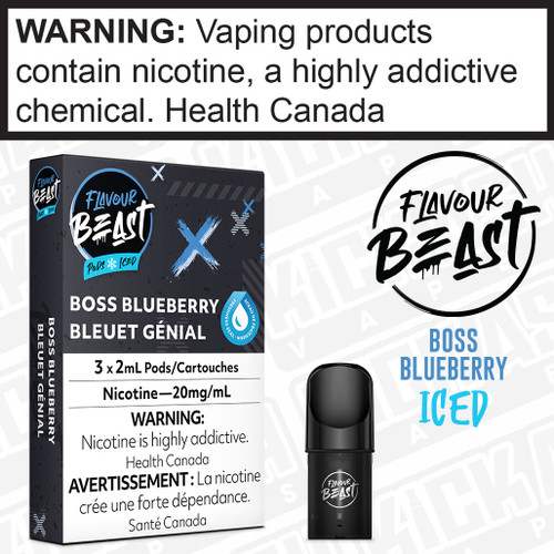 Boss Blueberry Ice Flavour Beast STLTH Compatible