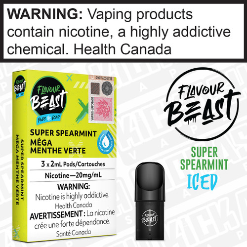 Super Spearmint Iced Flavour Beast STLTH Compatible