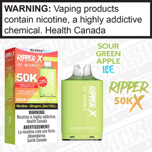 Sour Green Apple Ice RIPPER X 50K POD