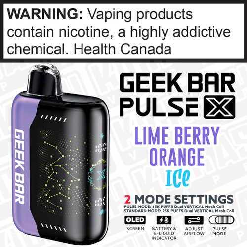 Lime Berry Orange Ice GEEK BAR PULSE X Disposable
