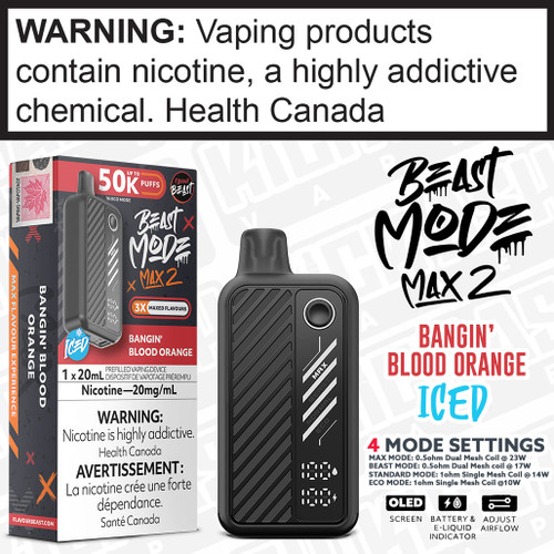 Bangin Blood Orange Iced BEAST MODE MAX 2 Disposable by Flavour Beast
