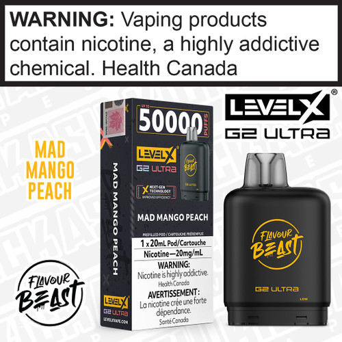 Mad Mango Peach Flavour Beast LEVEL X G2 Ultra POD