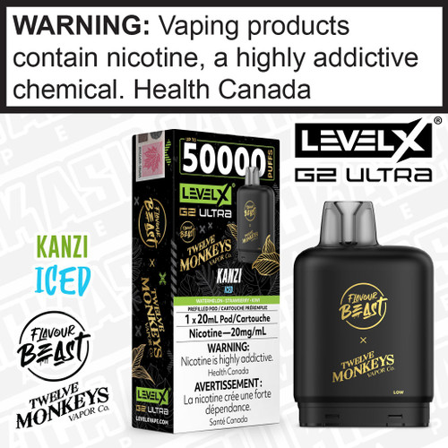 Kanzi Iced Flavour Beast X 12M LEVEL X G2 Ultra POD