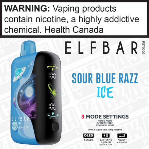 Sour Blue Razz Ice ELFBAR FS70K 20mL Disposable