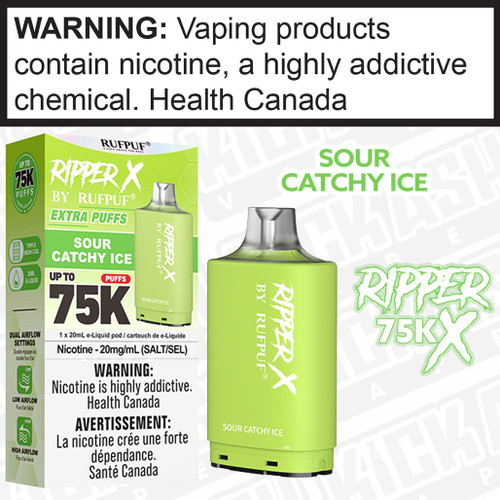 Sour Catchy Ice RIPPER X 75K 20mL POD