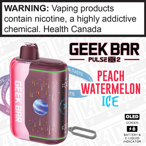 Peach Watermelon Ice GEEK BAR PULSE X 2- 100K -20mL