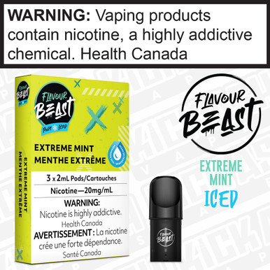 vape extrem Oxbar Mini 1200 Extreme Mint Disposable Vape, 2mL