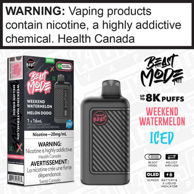 Weekend Watermelon Iced BEAST MODE Disposable by Flavour Beast