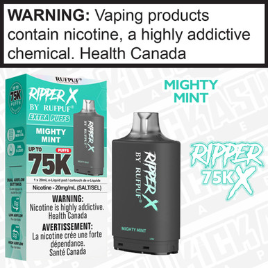 vape リキッド Mighty Mint RIPPER X 75K 20mL POD - Kick Ash Vapes