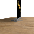 The base of the Economy Retractable banner stand features two stabilizing feet so your messages stands tall at each trade show