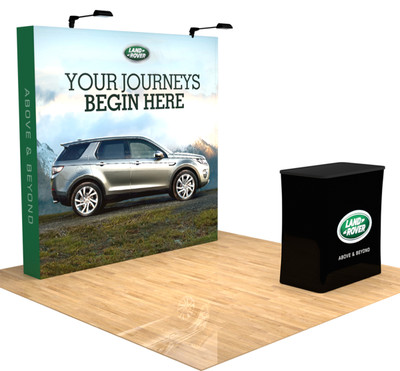 8' Perfect-Pop Curved Trade Show Display