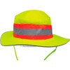 This ranger safari hat has a high-visibility yellow/green 150D Oxford polyester top with breathable mesh sides.
