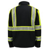 Premium Enhanced Visibility Black Sherpa-Lined Softshell Jacket 