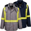 Bizflame Work Insulated FR Parka Gray Navy FR610