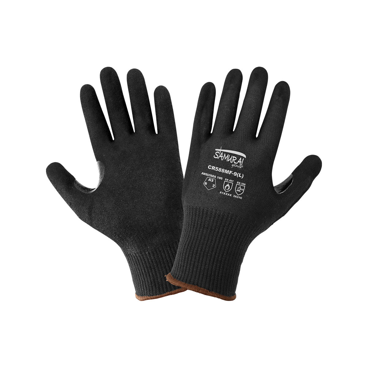 Samurai Glove® Cut, Abrasion, and Puncture Resistant Black Aralene