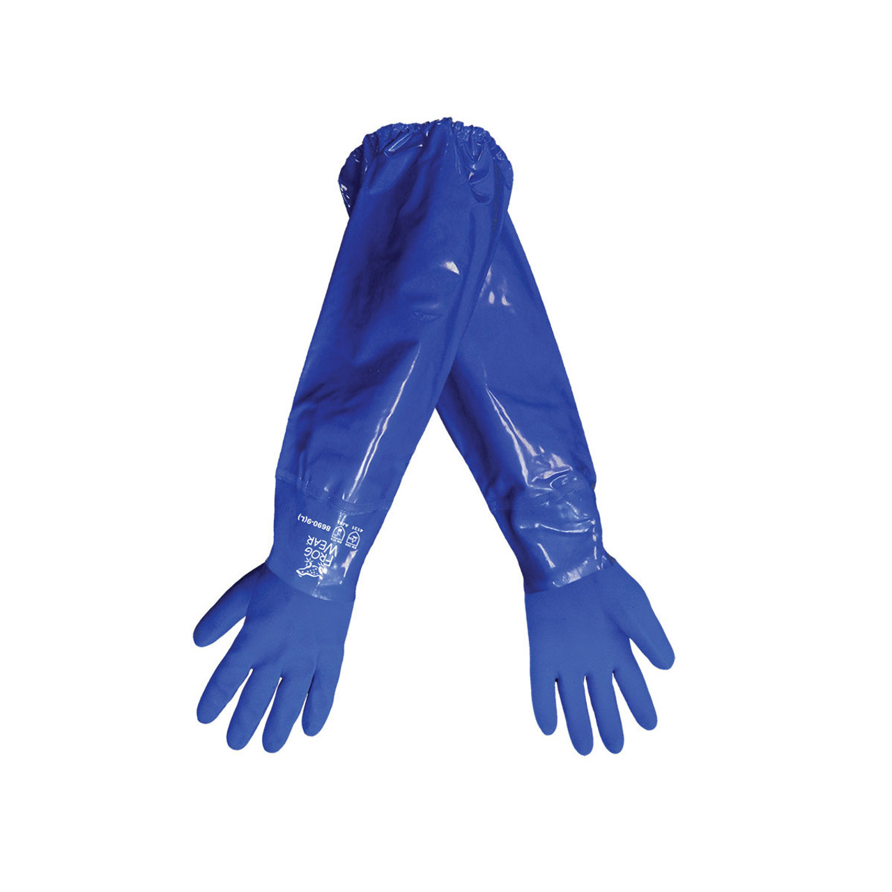 FrogWear® Shoulder Length Triple-Coated PVC Chemical Resistant Gloves - 8690