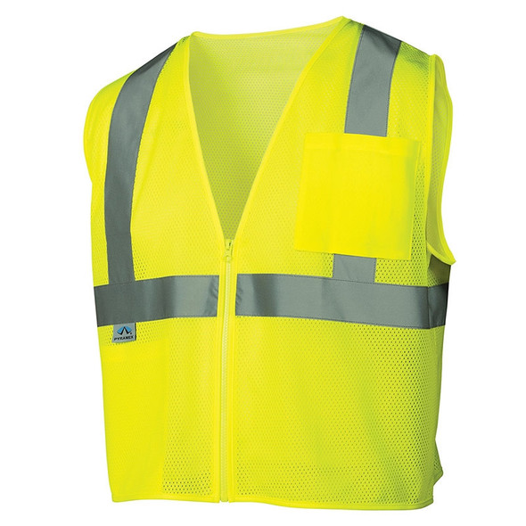 Pyramex Class 2 Hi Vis Lime Safety Vests RVZ2110
