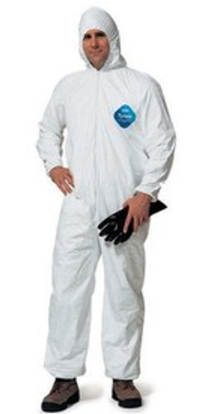 Tyvek Coveralls w/ Hood, Elastic Wrists & Ankles